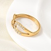 304 Stainless Steel Micro Pave Cubic Zirconia Finger Rings for Women RJEW-A104-01G-3