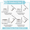 40Pcs 4 Styles 201 Stainless Steel Slide Charms/Slider Beads STAS-BC0003-65-2