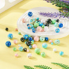 80Pcs 8 Colors Assembled Synthetic Stone and Trochus Shell Beads G-TA0002-31A-7