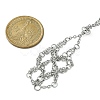 Tarnish Resistant 304 Stainless Steel Cable Chains Macrame Pouch Empty Stone Holder for Pendant Necklaces Making NJEW-TA00084-01-4