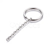 Tarnish Resistant 304 Stainless Steel Split Key Ring Clasps STAS-L226-009E-1