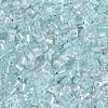 Transparent Inside Colours Glass Seed Beads SEED-T007-13M-1-2