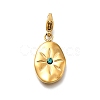 Oval 304 Stainless Steel Rhinestone Pendant Decoration STAS-R159-49G-05-1