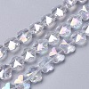 Electroplate Glass Beads Strands EGLA-J148-A-AB01-1
