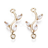 Brass Micro Pave Cubic Zirconia Links Connectors KK-S359-156A-RS-1