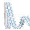 Cotton Stripe Pattern Ribbon OCOR-WH0078-550C-1