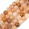Natural Yellow Hematoid Quartz/Golden Healer Quartz Beads Strands X-G-D334-A02-8mm-2