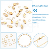 16Pcs 2 Size Ion Plating(IP) 304 Stainless Steel Lobster Claw Clasps STAS-UN0040-76A-5