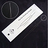 Iron Collapsible Big Eye Beading Needles X-ES001Y-5.0CM-01-1-1