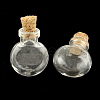 Flat Round Glass Bottle for Bead Containers X1-AJEW-R045-07-2