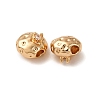 Brass Micro Pave Clear Cubic Zirconia Beads KK-Z112-23G-2