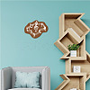 Creative Natural Wooden Wall Hanging Decoration AJEW-WH0331-010-5