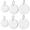 Beebeecraft 6Pcs 3 Size 925 Sterling Silver Pendants STER-BBC0005-38S-1