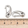 Tarnish Resistant Polished 304 Stainless Steel Keychain Clasp Findings STAS-R072-59A-5