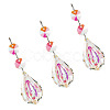 3Pcs Crystal Glass Hanging Sun Catcher AJEW-TADJ0001-08D-1