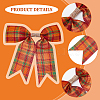 8Pcs 8 Colors Christmas Theme Imitation Linen Bowknot Ornament Accessories DIY-CA0004-34-6