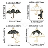 12Pcs 4 Styles Alloy Enamel Pendants ENAM-YW0006-12-3