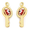 Brass with Enamel Pendants KK-K337-05G-3