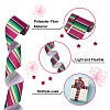 2Rolls 2 Styles Stripe Pattern Printed Polyester Grosgrain Ribbon OCOR-TA0001-37M-4