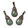 Natural Green Aventurine Pendants G-H065-01R-11-1
