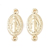 Brass Oval with Virgin Connector Charm LS-KK-Z146-31G-1