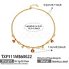 304 Stainless Steel Micro Pave Clear Cubic Zirconia Enamel Red Ladybug Pendant Necklaces for Women WG77B69-04-2
