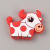 Cow Silicone Beads LS-SIL-WH0010-17B-1