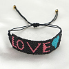 Miyuki Seed Braided Bead Bracelet BJEW-Z013-11-5