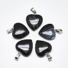 Natural Banded Agate/Striped Agate Pendants G-T122-24D-1