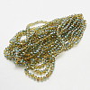 Electroplate Glass Faceted Rondelle Beads Strands EGLA-D020-6x4mm-M-3