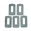 430 Stainless Steel Filigree Pendants STAS-S108-14B-1