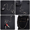 3 Sets 3 Styles Aluminium Twisted Chains for Jeans Pants HJEW-SP0001-53-5