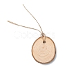 Flat Round Wood Big Pendant Decorations WOOD-F010-01-3