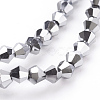 Electroplate Glass Beads Strands X-EGLA-S057-4-3