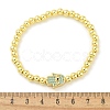 Brass Micro Pave Cubic Zirconia Beads Bracelets for Women BJEW-S158-09G-5