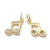 Brass Micro Pave Cubic Zirconia Pendants KK-R148-03G-1