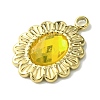 Ion Plating(IP) Real 14K Gold Plated 304 Stainless Steel with Glass Pendant FIND-Z028-30B-2