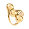 304 Stainless Steel Open Cuff Rings for Women RJEW-A049-01A-G-1