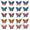 20Pcs Butterfly Alloy Enamel Pendants & Links Connectors JX228A-1