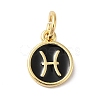 Real 18K Gold Plated Brass Enamel Charms KK-L216-001G-A01-1