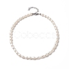 Natural Pearl Beaded Necklace for Women NJEW-JN04188-02-1