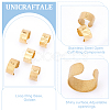 10Pcs 5 Styles 304 Stainless Steel Open Cuff Ring Components STAS-UN0054-83G-5