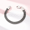 304 Stainless Steel Wheat Chain Bracelets for Women Men BJEW-C148-01AS-2