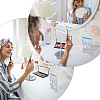 Laser Style Acrylic Earring Display Stands EDIS-WH0029-31-6