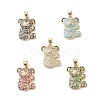 Brass Micro Pave Cubic Zirconia Pendants KK-M240-19-1