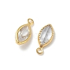 Brass Micro Pave Cubic Zirconia Horse Eye Charms KK-Z136-32G-01-2