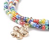 Adjustable Glass Bead Braided Beaded Bracelet BJEW-JB08951-6