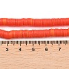 Flat Round Handmade Polymer Clay Beads CLAY-XCP0001-34-4
