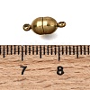 304 Stainless Steel Magnetic Clasps with Loops STAS-F365-04G-3