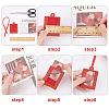 Non Woven Fabric Glitter Photo Frame Card HJEW-GF0001-24-4